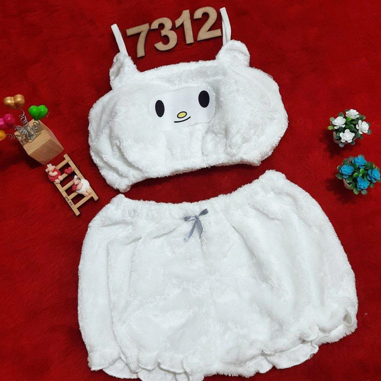 ست شورت و سوتین زنانه پددار حولهای تدی