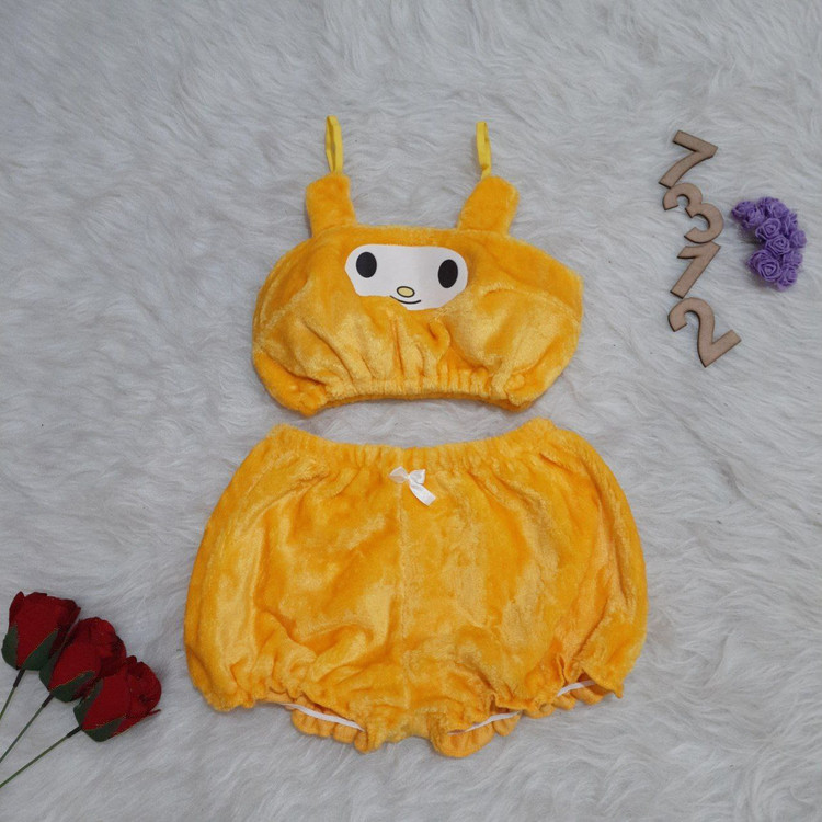 ست شورت و سوتین زنانه پددار حولهای تدی