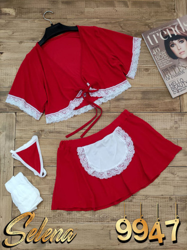 ست کاستوم فتنتزی 3 تیکه خدمتکاری زنانه