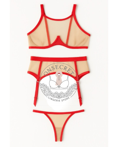 ست لباس زیر فانتزی زنانه تورگاز