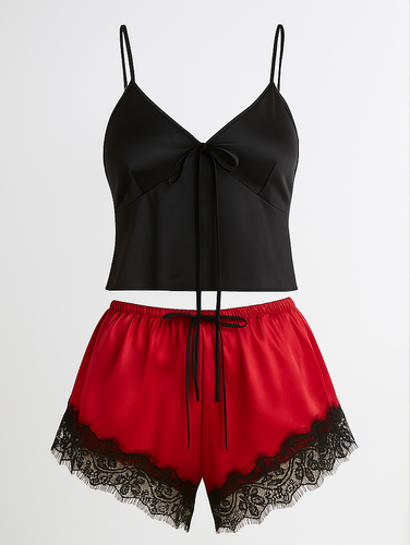 تاپ شورت زنانه ساتن