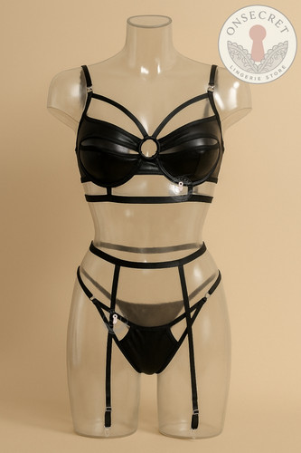 ست لباس زیر هارنسی چرم زنانه