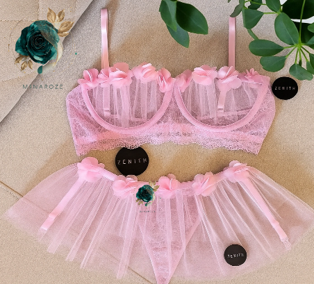 ست ۳ تکه لباس زیر فانتزی زنانه