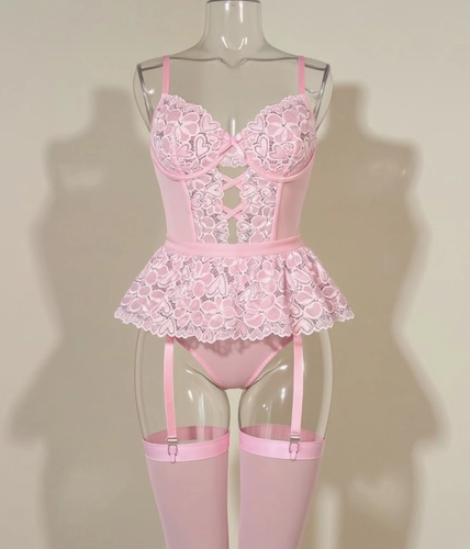 بادی فانتزی فنردار همراه با جوراب زنانه