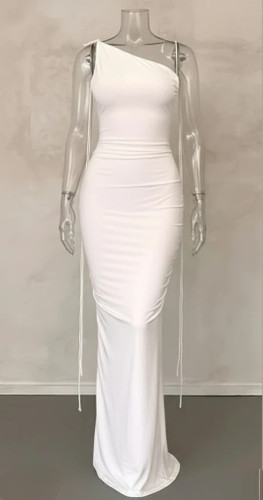 پیراهن ماکسی زنانه دنباله دار پشت باز