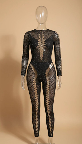 بادی استاکینگ فول بادی نگین دار زنانه