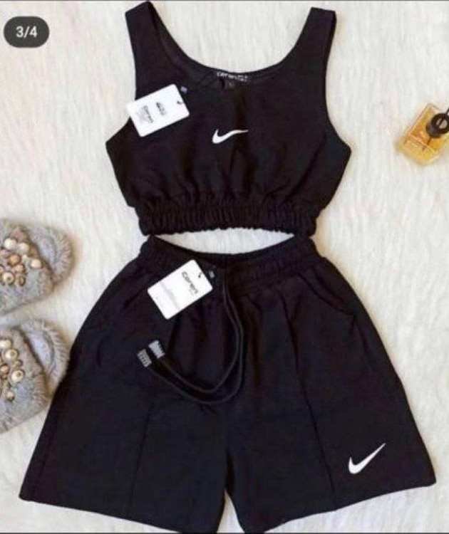 ست نیمتنه و شورتک طرح نایک زنانه